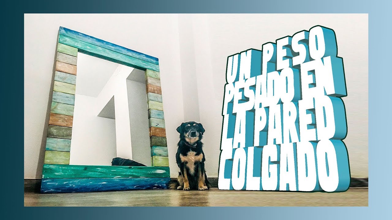 como asegurar un espejo apoyado en el suelo