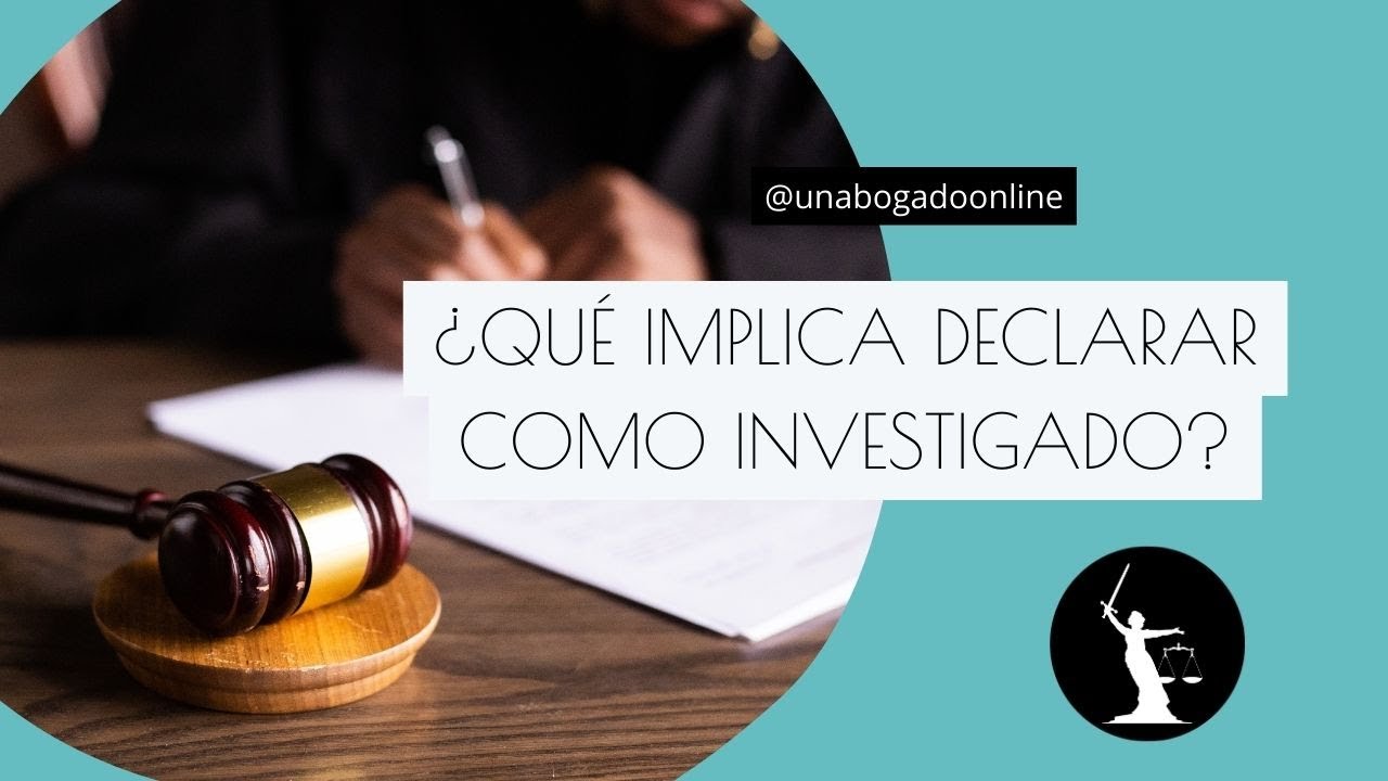 declaración como investigado en diligencias previas