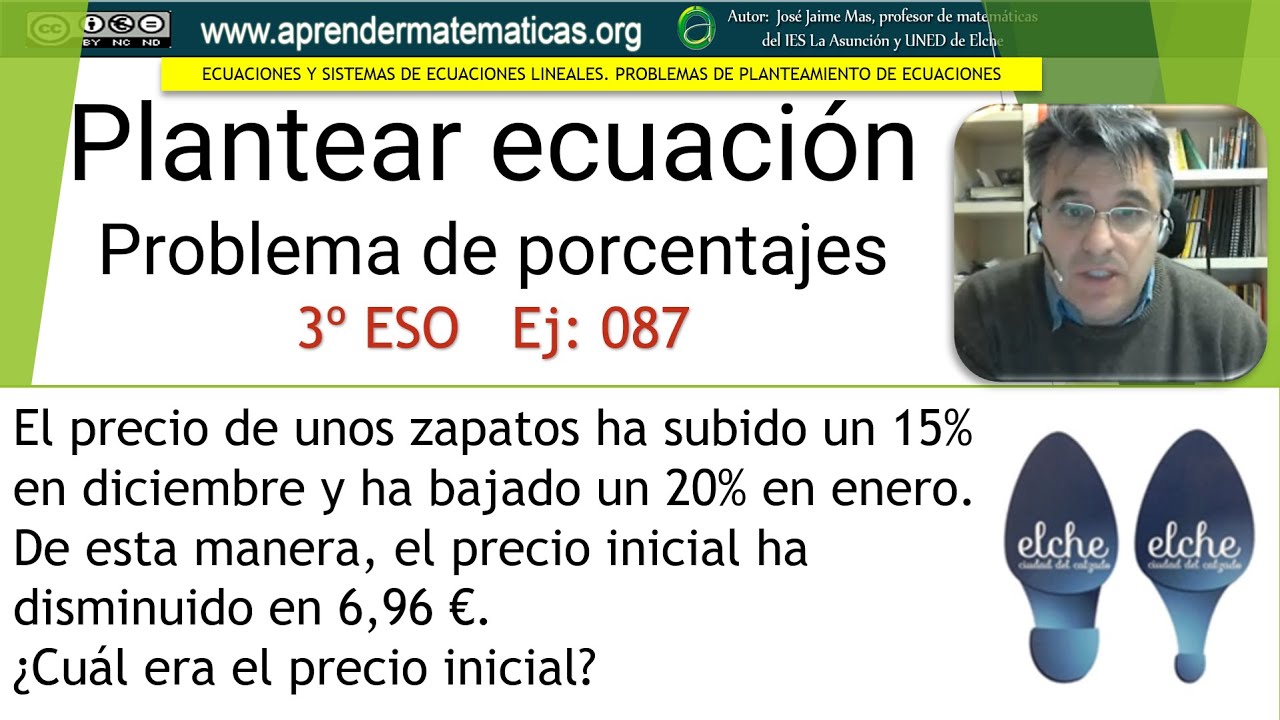 el precio de unos zapatos ha subido un 15
