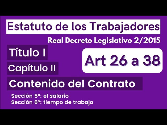 articulo 30 estatuto de los trabajadores