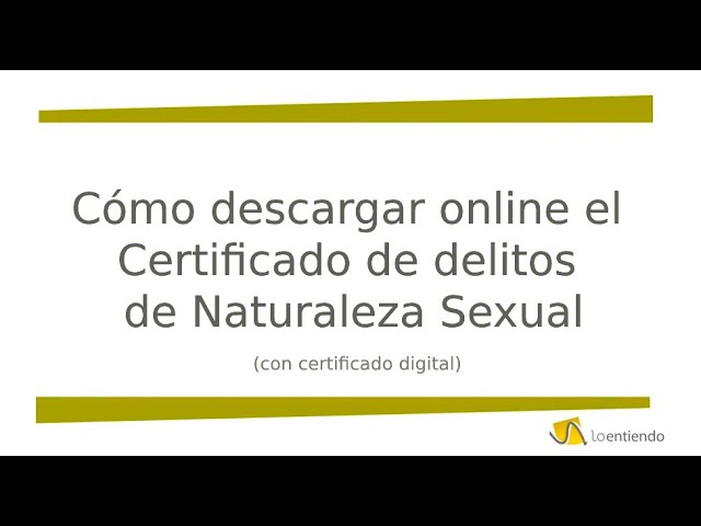 certificado de carencia de delitos sexuales