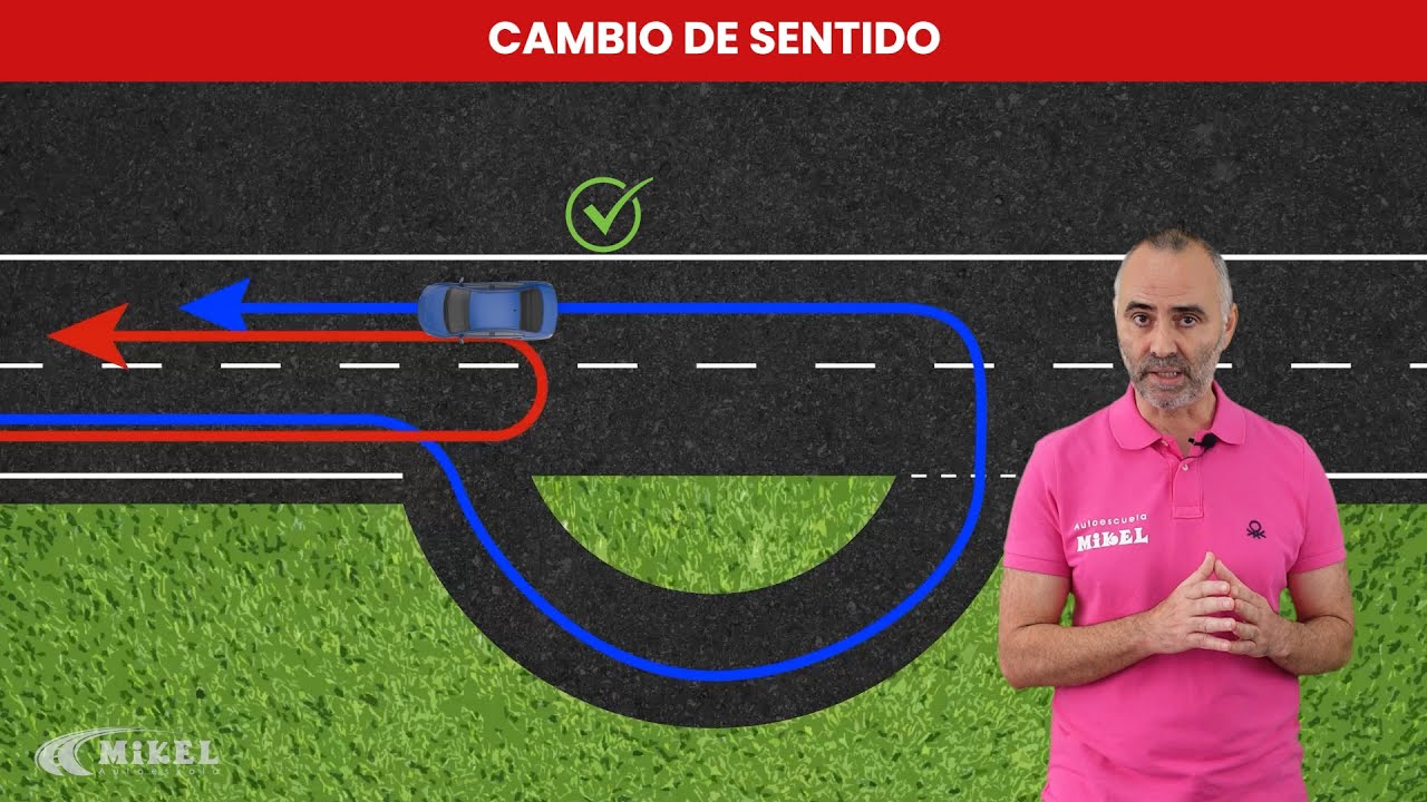 cuando para realizar un cambio de sentido obstaculiza la marcha