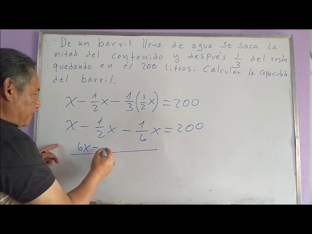 de un depósito de aceite se vacía la mitad