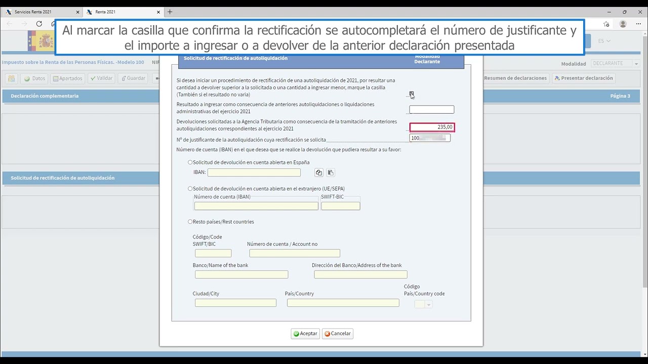 declarar atrasos en la renta 2021