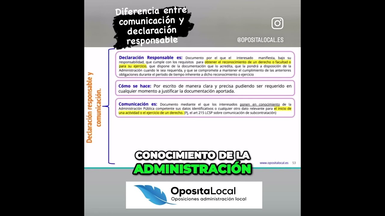 diferencia entre declaración responsable y comunicación