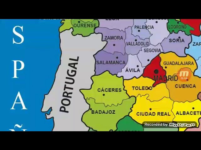 mapa politico de portugal y españa
