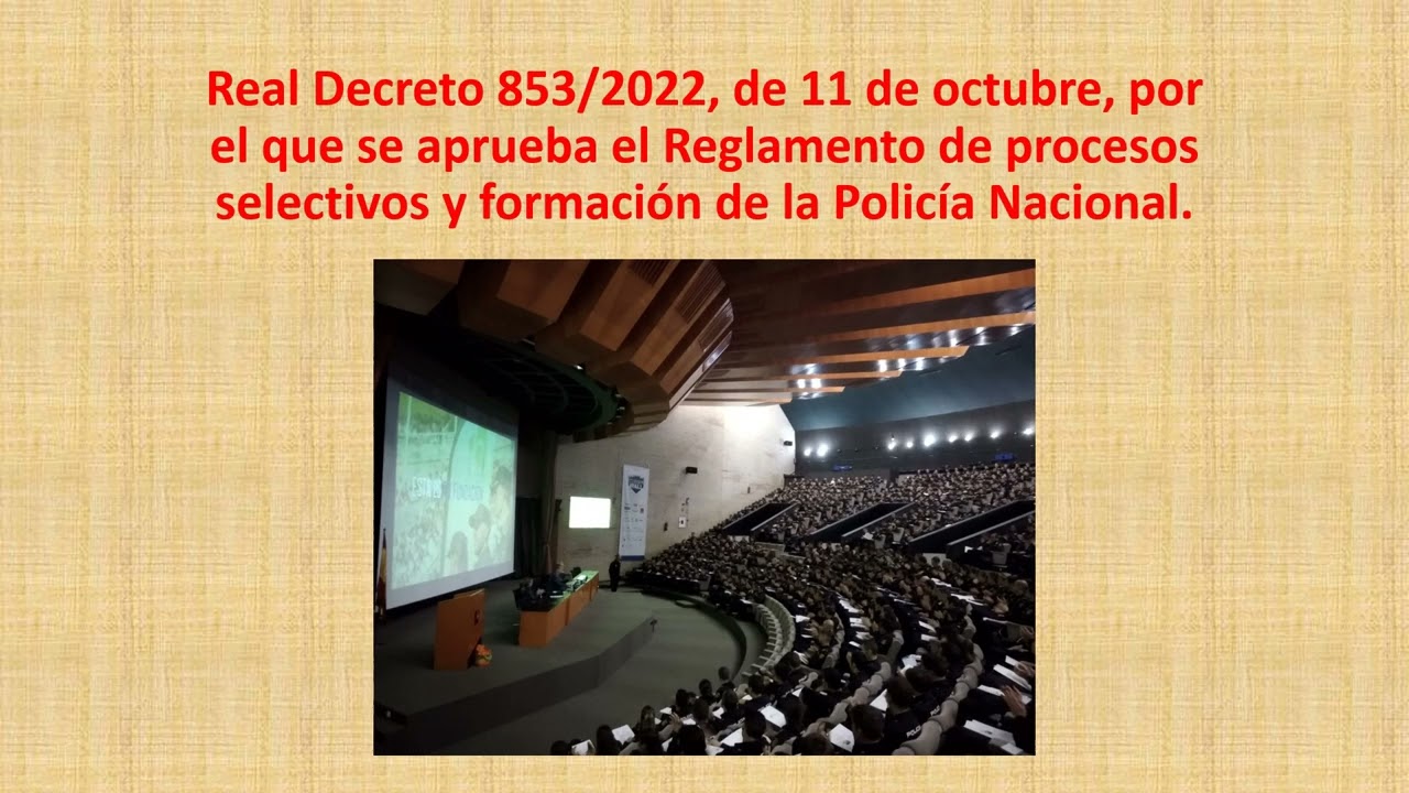 real decreto procesos selectivos policia nacional