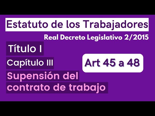 art 45 estatuto de los trabajadores