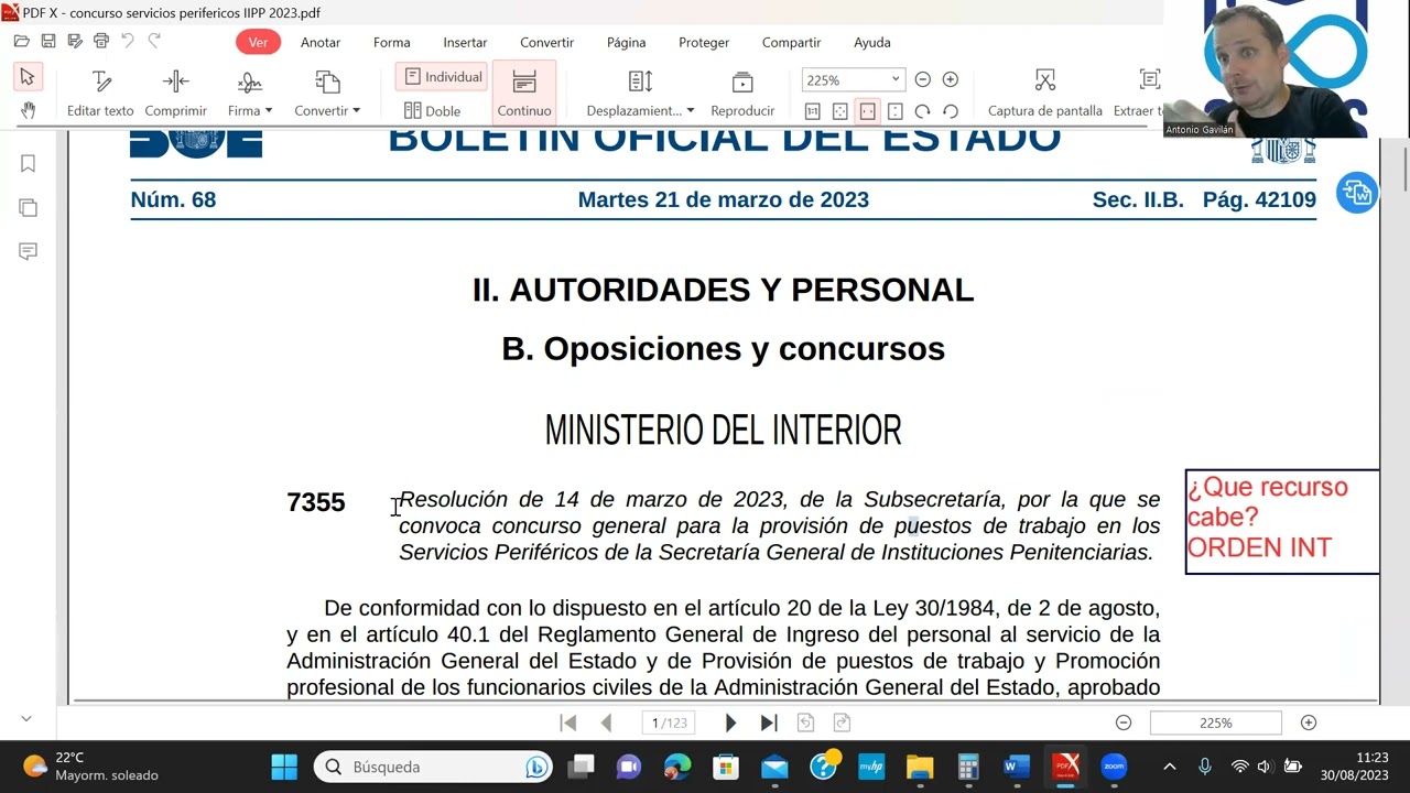 atribución temporal de funciones duración máxima