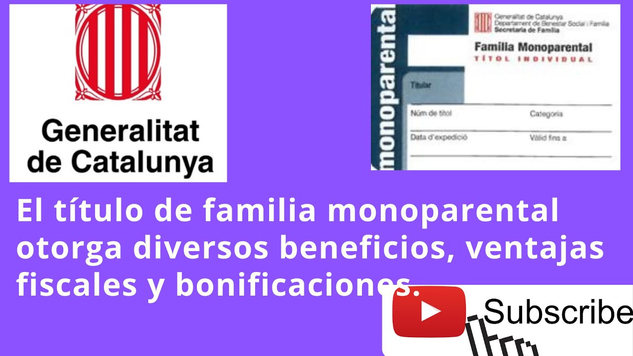 ayudas a familias monoparentales en cataluña