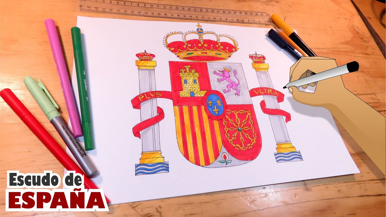 como dibujar el escudo de españa