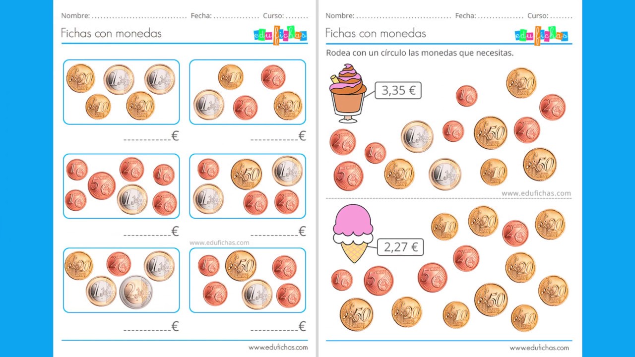fichas para trabajar los euros pdf
