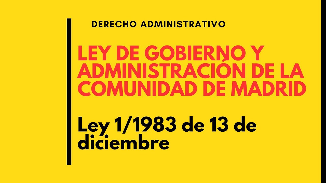 ley 1/1983 de 13 de diciembre