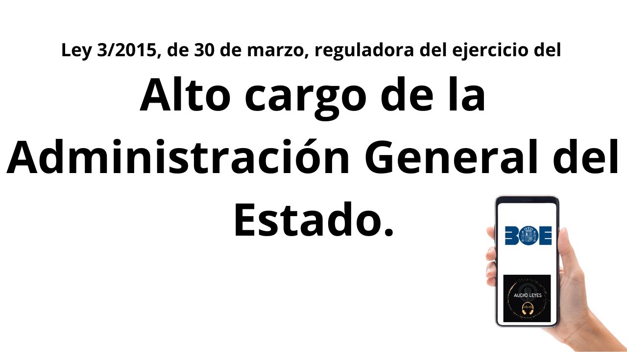 ley 3 2015 de 30 de marzo
