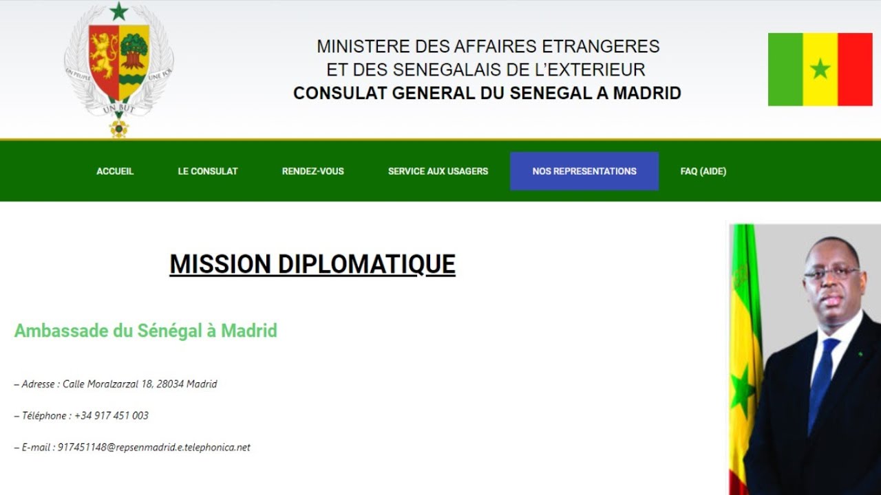numero de telefono del consulado de senegal en madrid