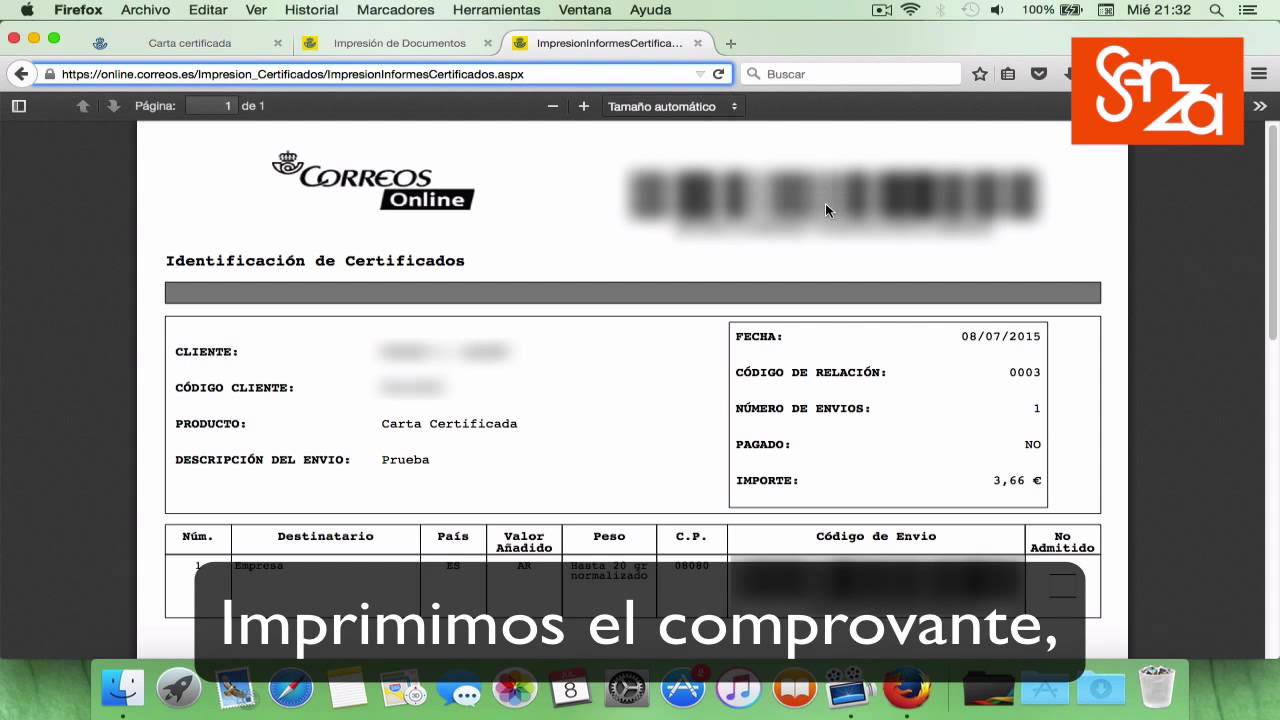 recoger carta certificada correos otra persona