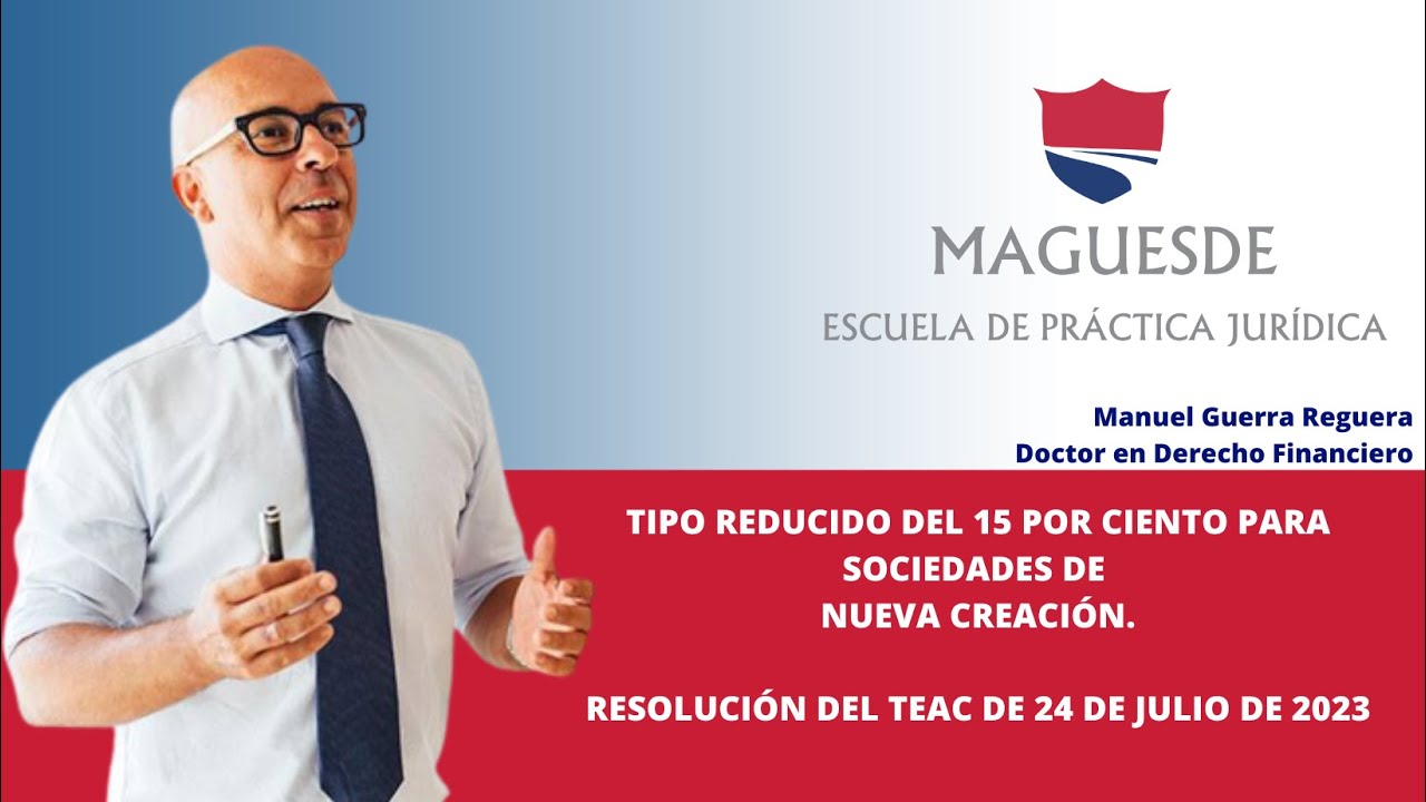tipo reducido impuesto sociedades nueva creacion