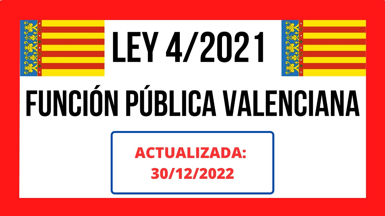 ley de la función pública valenciana