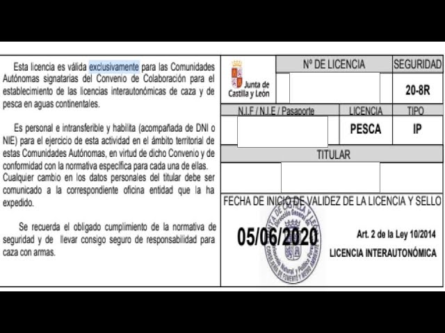 sacar licencia de pesca castilla y león por internet